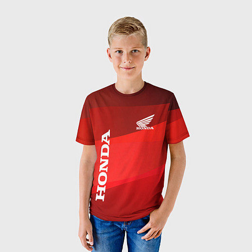 Детская футболка Honda - Red / 3D-принт – фото 3