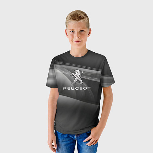 Детская футболка Peugeot blak / 3D-принт – фото 3