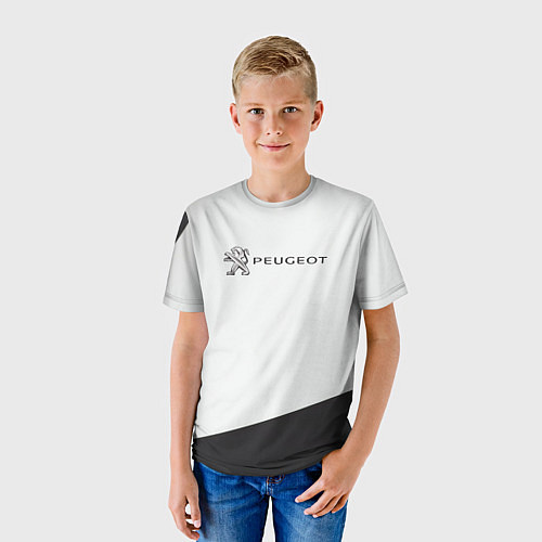 Детская футболка Peugeot геометрия / 3D-принт – фото 3