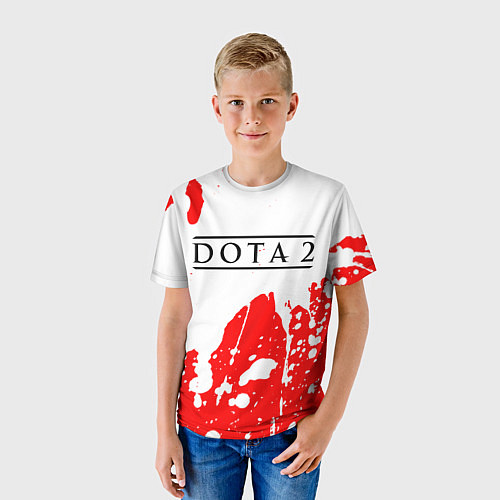 Детская футболка DOTA 2 Краски / 3D-принт – фото 3