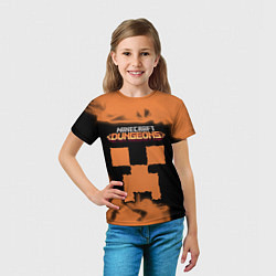 Футболка детская МАЙНКРАФТ ДАНЖЕН Пламя, цвет: 3D-принт — фото 2
