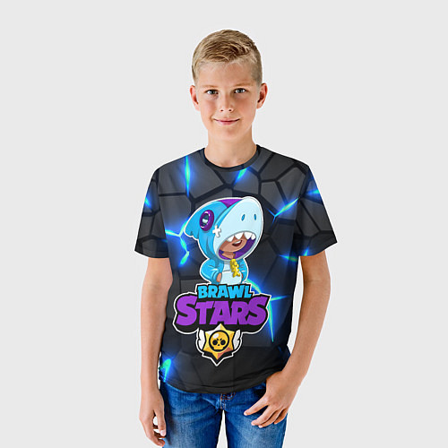 Детская футболка ЛЕОН из БРАВО СТАРС Brawl Stars / 3D-принт – фото 3