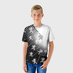 Футболка детская Peugeot pattern львы, цвет: 3D-принт — фото 2