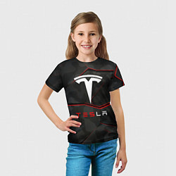 Футболка детская Tesla Sport Logo, цвет: 3D-принт — фото 2