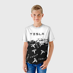 Футболка детская Tesla - Black & White, цвет: 3D-принт — фото 2