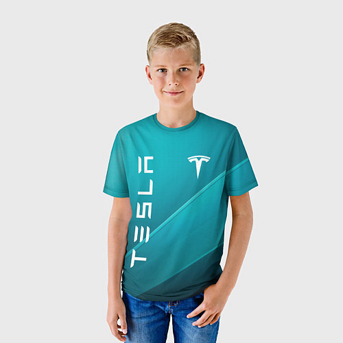 Детская футболка Tesla - Sport / 3D-принт – фото 3