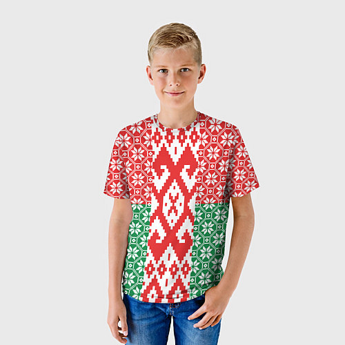 Детская футболка Белоруссия Обережные Узоры Алатырь / 3D-принт – фото 3
