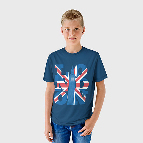 Детская футболка LONDON Лондон / 3D-принт – фото 3
