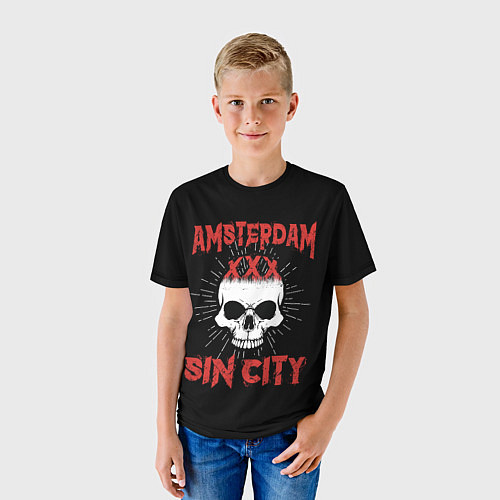 Детская футболка AMSTERDAM Амстердам / 3D-принт – фото 3