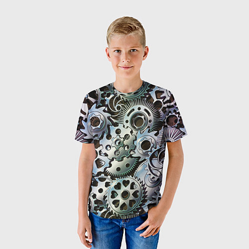 Детская футболка Стимпанк шестеренки Steampunk / 3D-принт – фото 3