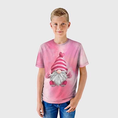 Детская футболка Зимний гном / 3D-принт – фото 3