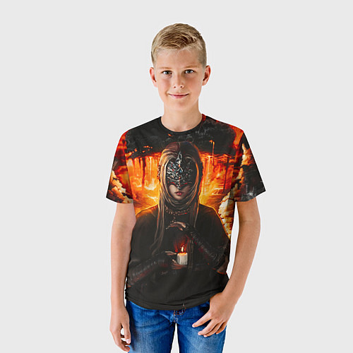 Детская футболка FIRE KEEPER Dark SOULS III Дарк соулс / 3D-принт – фото 3