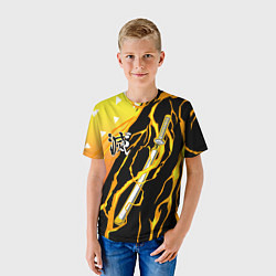 Футболка детская Kisatsutai - Zenitsu Agatsuma, цвет: 3D-принт — фото 2