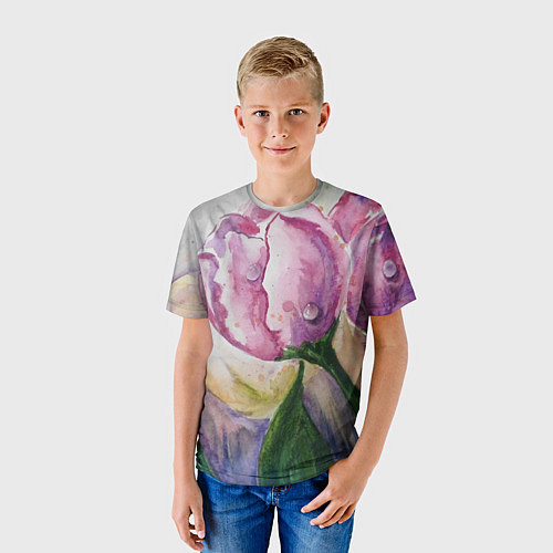 Детская футболка Весенняя нежность / 3D-принт – фото 3
