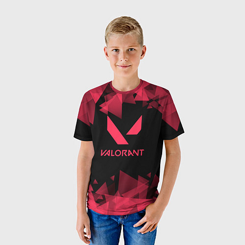 Детская футболка Valorant - Геометрия / 3D-принт – фото 3