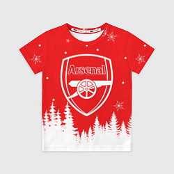 Футболка детская FC ARSENAL WINTER ФК АРСЕНАЛ ЗИМНИЙ СТИЛЬ, цвет: 3D-принт