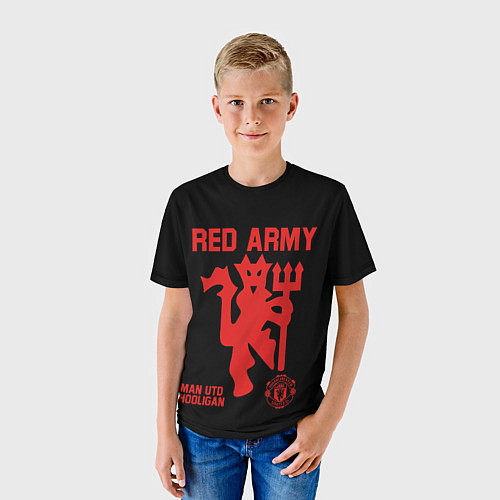 Детская футболка Manchester United Red Army Манчестер Юнайтед / 3D-принт – фото 3