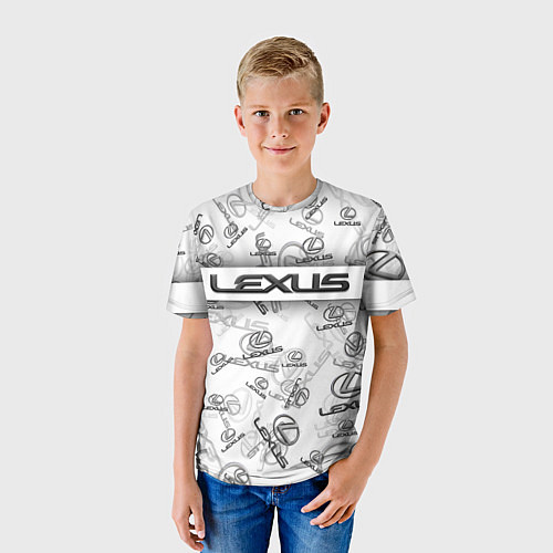 Детская футболка LEXUS BIG EMBLEMA PATTERN / 3D-принт – фото 3