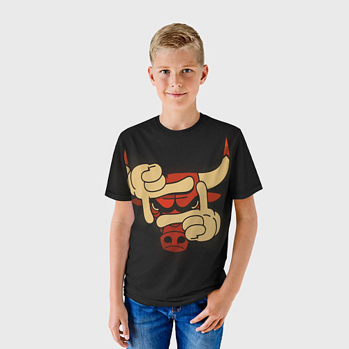 Детская футболка Сhicago bulls / 3D-принт – фото 3