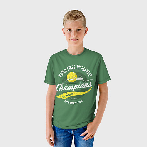 Детская футболка Большой Теннис Tennis / 3D-принт – фото 3
