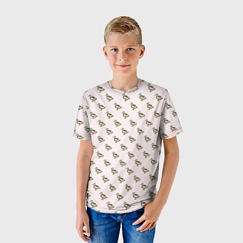 Детская футболка Селезень паттерн / 3D-принт – фото 3
