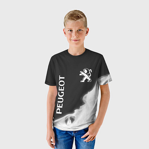 Детская футболка PEUGEOT - Огненный Лев / 3D-принт – фото 3