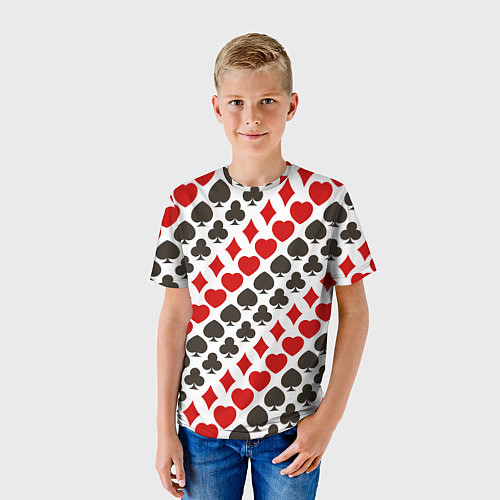 Детская футболка Карточные Масти Card Suits / 3D-принт – фото 3