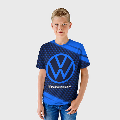 Детская футболка VOLKSWAGEN Volkswagen Абстракция / 3D-принт – фото 3