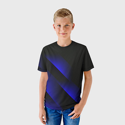 Детская футболка Blue Fade 3D Синий градиент / 3D-принт – фото 3
