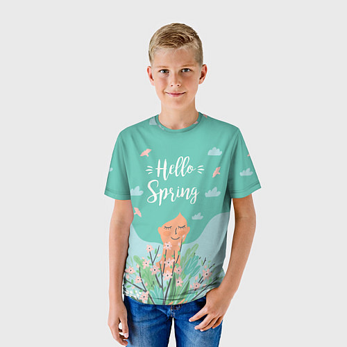Детская футболка Hello spring / 3D-принт – фото 3