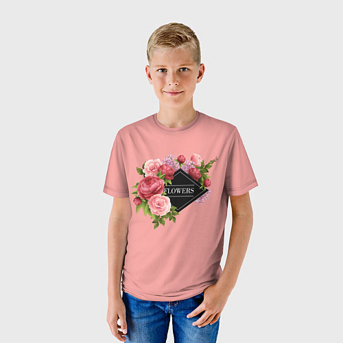 Детская футболка Flower street / 3D-принт – фото 3