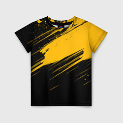 Футболка детская Black and yellow grunge, цвет: 3D-принт