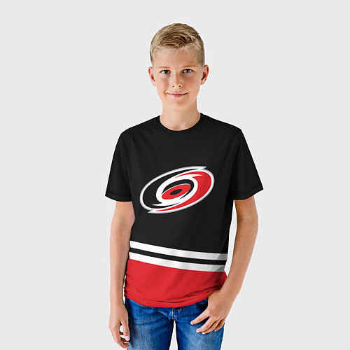 Детская футболка Carolina Hurricanes , Каролина Харрикейнз / 3D-принт – фото 3