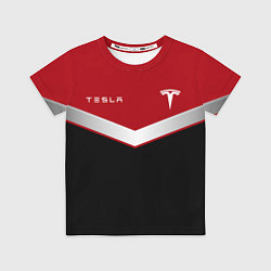Футболка детская ФОРМА КОМПАНИИ - TESLA RED, цвет: 3D-принт