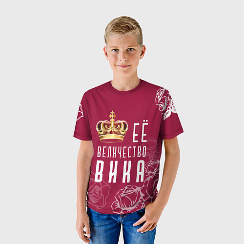 Детская футболка Её величество Прекрасная Виктория / 3D-принт – фото 3
