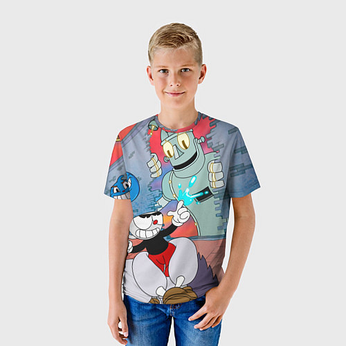 Детская футболка Борьба с боссами Cuphead / 3D-принт – фото 3