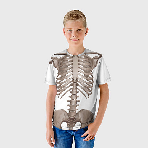 Детская футболка Анатомия Скелет / 3D-принт – фото 3