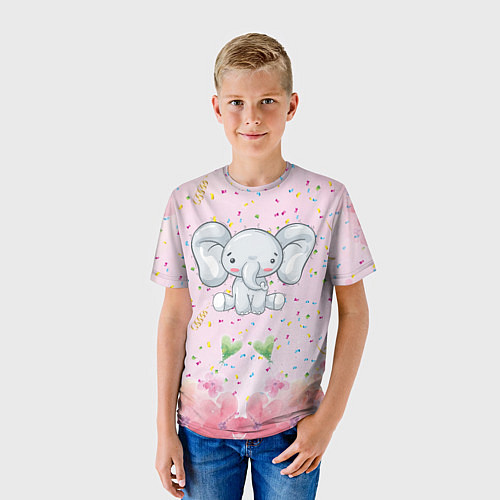 Детская футболка Слоних в конфетти / 3D-принт – фото 3