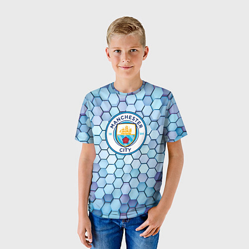 Детская футболка Манчестер сити manchester city 3D / 3D-принт – фото 3
