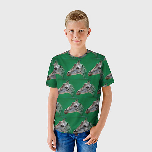 Детская футболка Голова жирафа паттерн / 3D-принт – фото 3