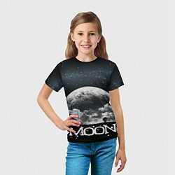 Футболка детская Moon - луна 3d, цвет: 3D-принт — фото 2