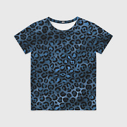 Футболка детская Синяя леопардовая шкура, цвет: 3D-принт