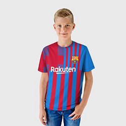 Футболка детская Ферран Торрес Барселона, цвет: 3D-принт — фото 2