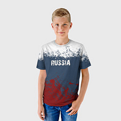 Футболка детская Россия - краски, цвет: 3D-принт — фото 2