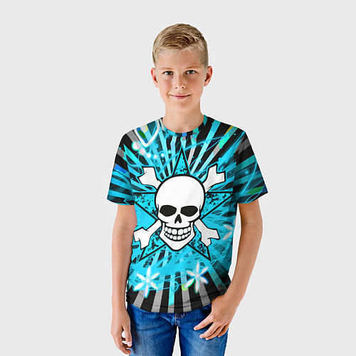 Детская футболка Neon Skull / 3D-принт – фото 3