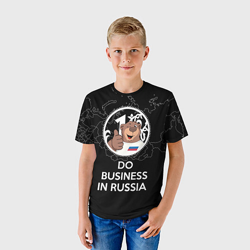 Детская футболка Do business in Russia / 3D-принт – фото 3