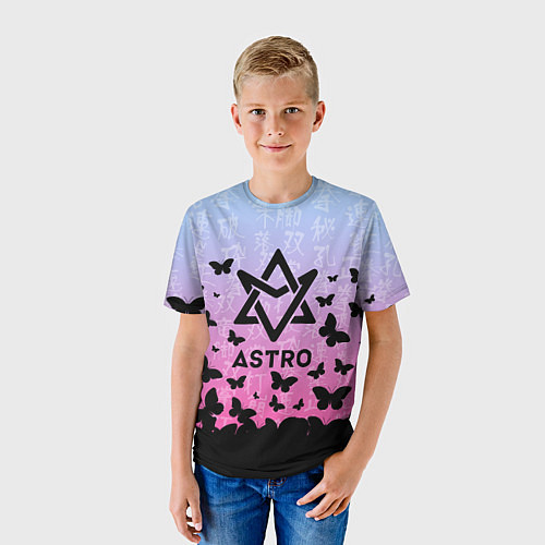 Детская футболка ASTRO БАБОЧКИ / 3D-принт – фото 3