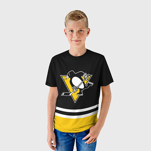 Детская футболка Pittsburgh Penguins Питтсбург Пингвинз / 3D-принт – фото 3