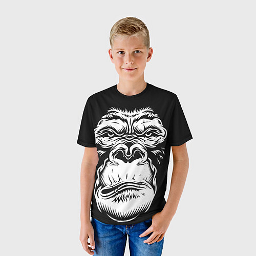 Детская футболка Морда гориллы / 3D-принт – фото 3