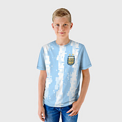 Футболка детская Сборная Аргентины Современная форма, цвет: 3D-принт — фото 2